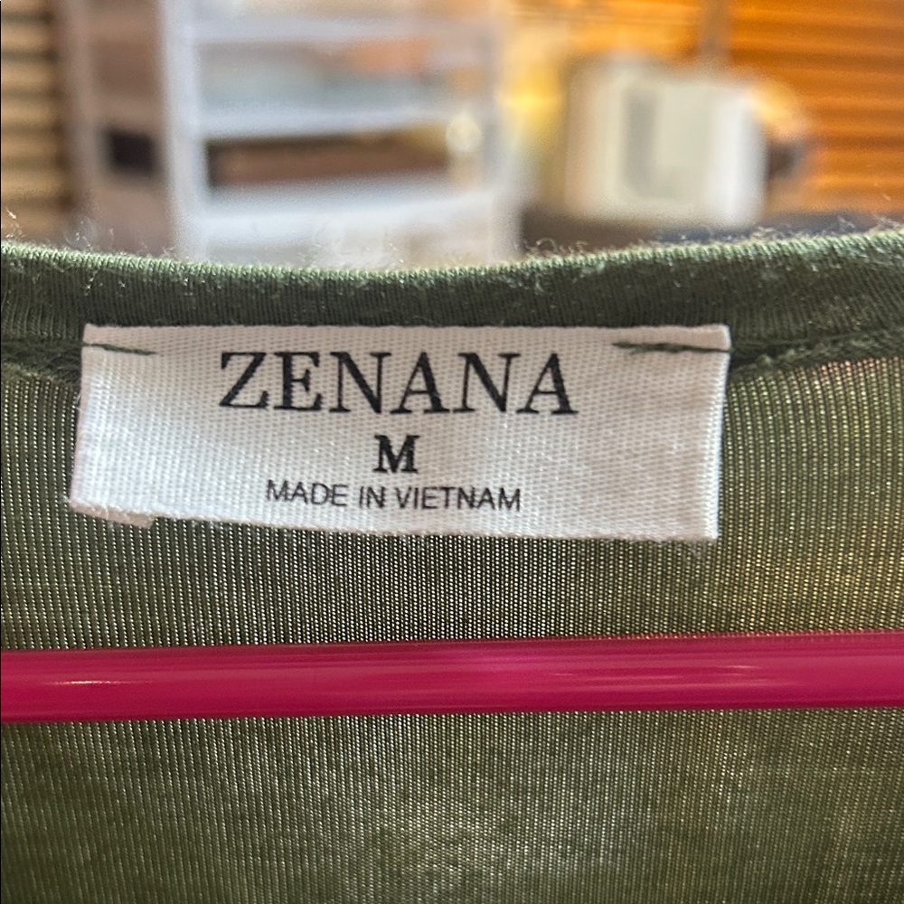 Zenana Outfitters Sage Green Blouse - Picture 2 of 4